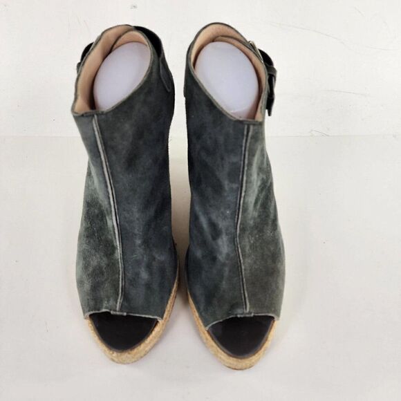 Elyse Walker Women's Lesley Suede Espadrille US 9.5 Dark Midnight Wedge Sandals - Picture 4 of 11